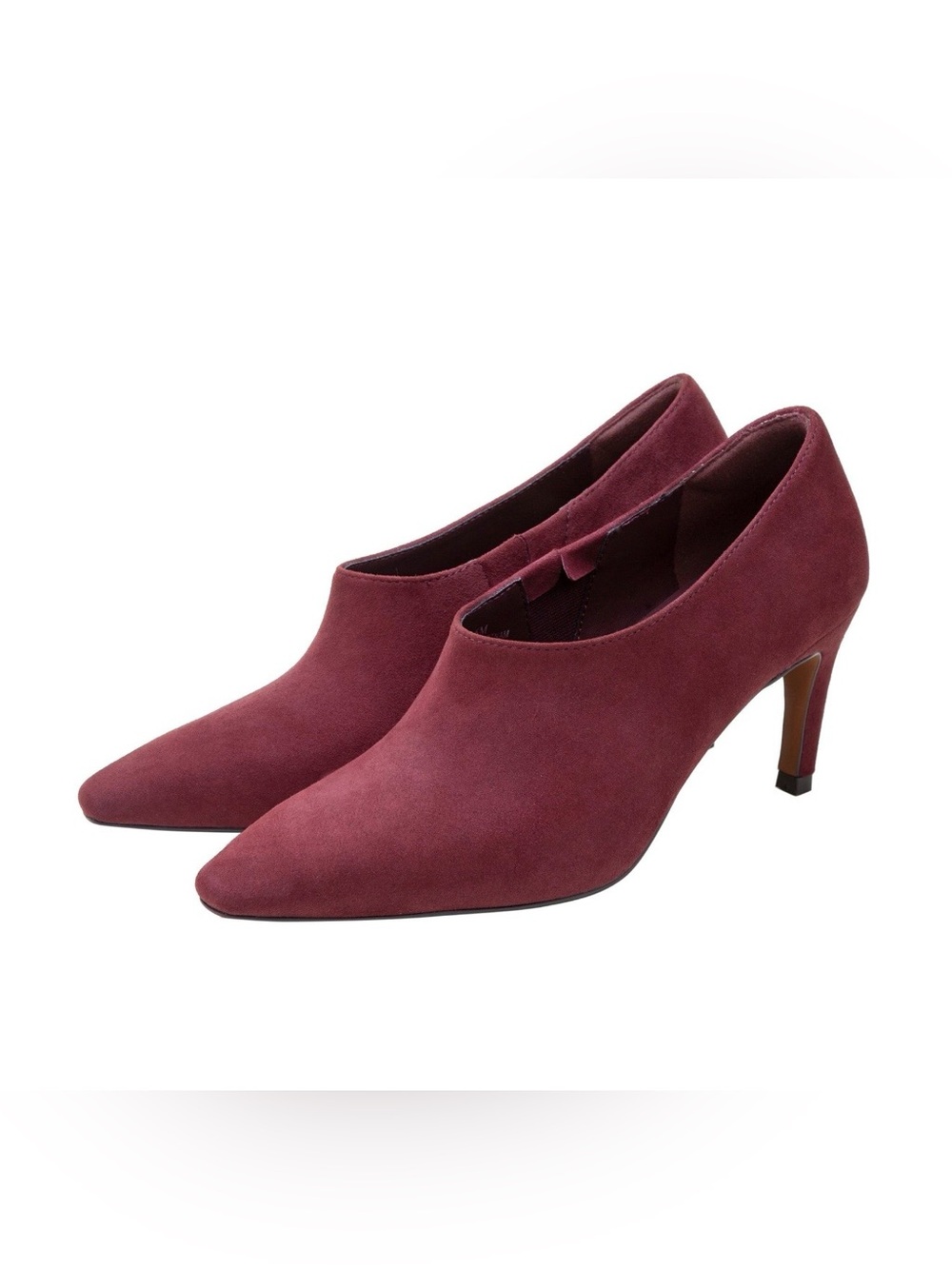Linea Paolo SIMONE High Heel Half Bootie Mule Shootie In Dark Burgundy New Sz 8